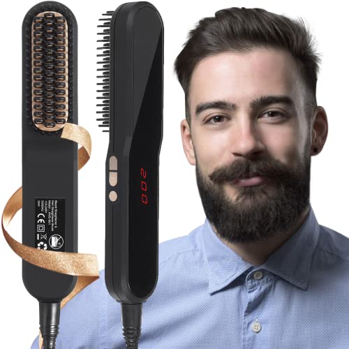 Beard Straightener for Men - Multifunctional Electric Heated Beard Straighten...