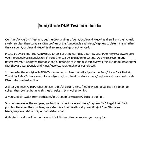 Cousin DNA Test Kit (Personal use only, Results in 1-3 Days, All lab fees Inc...