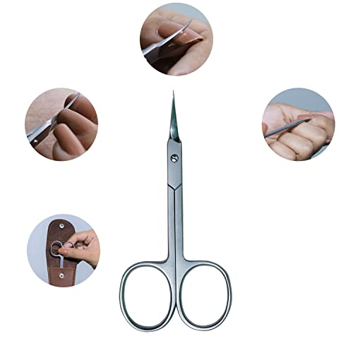 Cuticle scissors extra fine curved blade- nail scissor curved multipurpose sm...