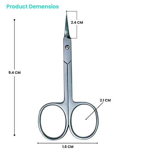 Cuticle scissors extra fine curved blade- nail scissor curved multipurpose sm...