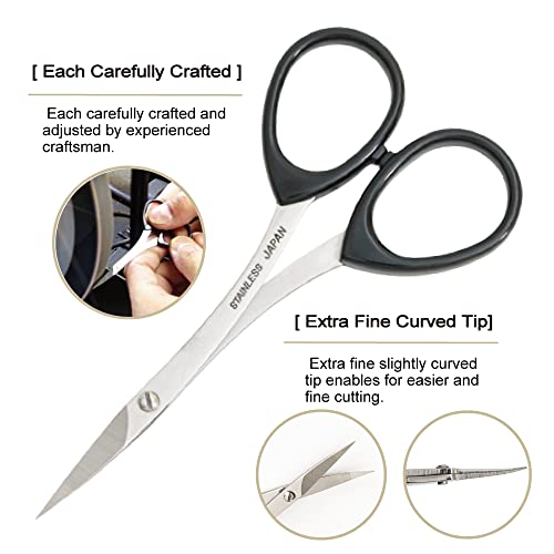 Cuticle Scissors Extra Fine Curved [ Made in Japan ] Professional Hande Made ...
