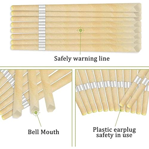 Ear Candles Ear Wax Removal Set of 10/20/30PCs Ear Wax Candles for Ear Cleani...