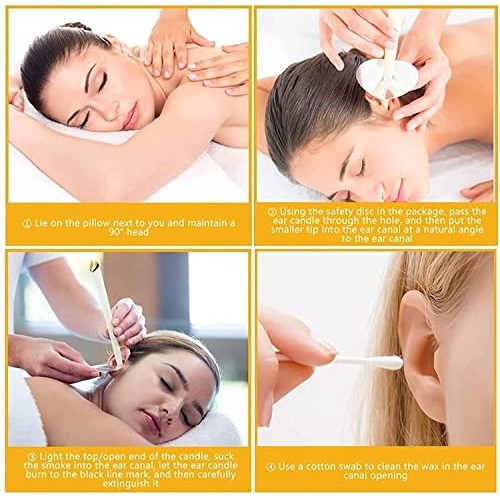 Ear Candles Ear Wax Removal Set of 10/20/30PCs Ear Wax Candles for Ear Cleani...