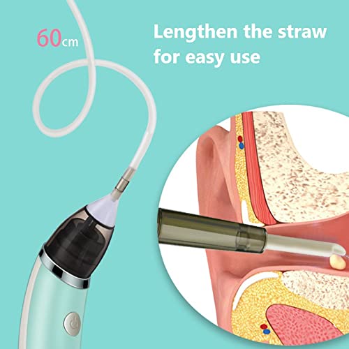 Ear Wax Vacuum Removal, 5 Levels Electric Ear Earwax Sucker Soft Reusable wit...