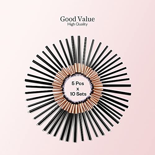 Eye brush set, 5 pieces velvety make-up brushes with synthetic fiber, 10 sets...