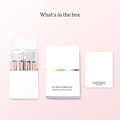 Eye brush set, 5 pieces velvety make-up brushes with synthetic fiber, 10 sets...