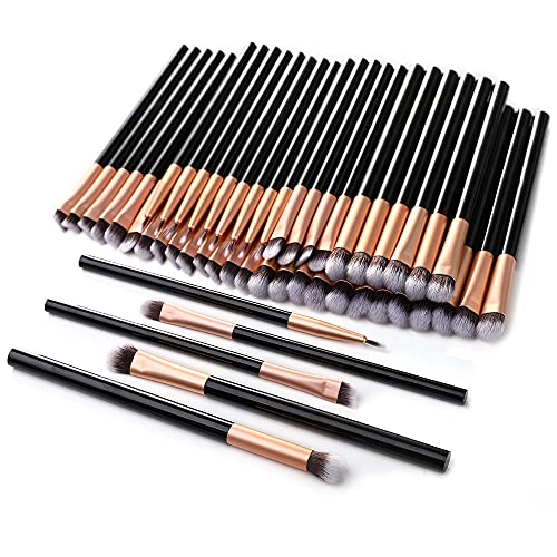 Eye brush set, 5 pieces velvety make-up brushes with synthetic fiber, 10 sets...