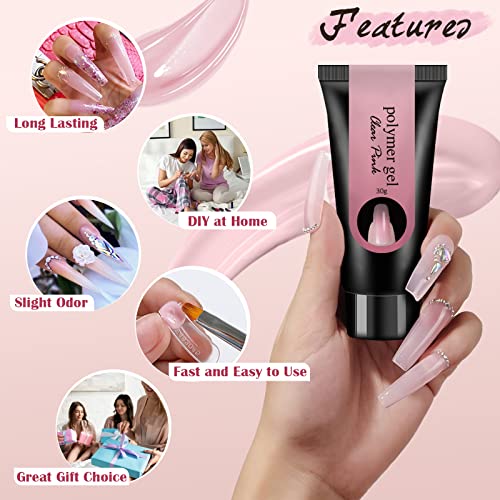 Gel Extension Kit, Poly Nail Gel Kit, 4 Colors*30g Nail Extension Gel, for St...