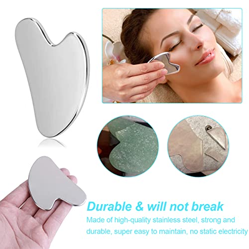 Gua Sha Massage Tool Stainless Steel Shaving Board Chin and Neck Shaving Mass...