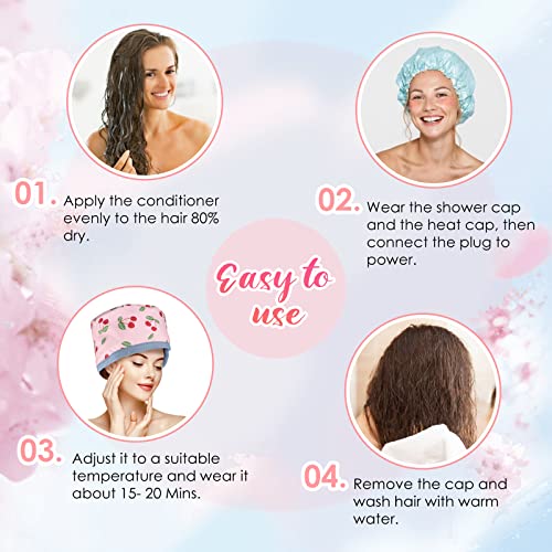 Hair Care Cap, Deep Conditioning Heat Cap 110V, Hair Steamer Cap with Adjusta...