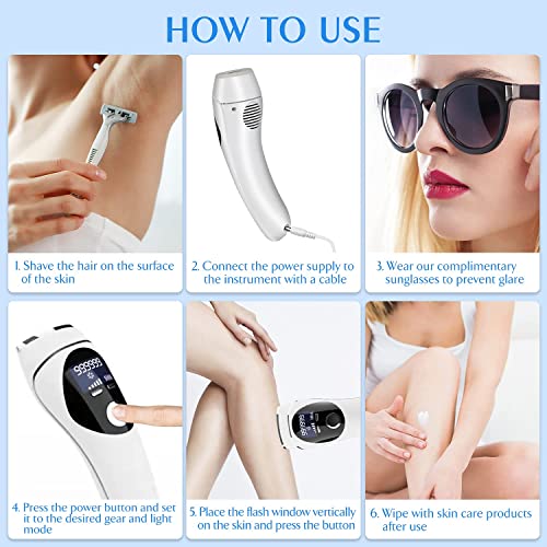 Hair Removal for women and men at home ice cool light Hair removal Device for...
