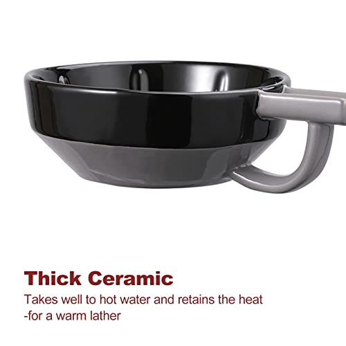 LEAVEBEN Shaving Bowl, Ceramic Shaving Mug for Shave Soap and Cream, Shaving ...