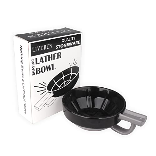 LEAVEBEN Shaving Bowl, Ceramic Shaving Mug for Shave Soap and Cream, Shaving ...