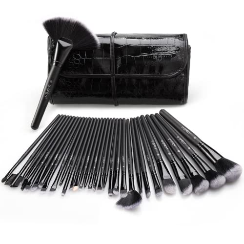 Makeup Brushes, 32 Pcs Premium Synthetic Professional Makeup Brushe Set Essen...