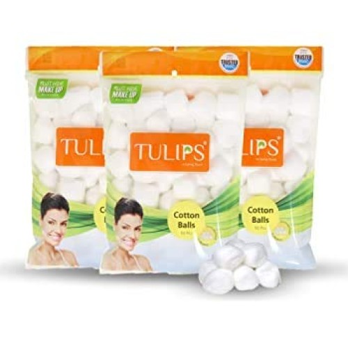 Natural Cotton Balls Cotton Swabs for Nail & Make-up Removal - 50 Cotton Ball...