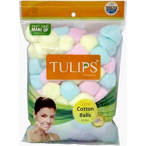 Natural Cotton Balls Cotton Swabs for Nail & Make-up Removal - 50 Cotton Ball...