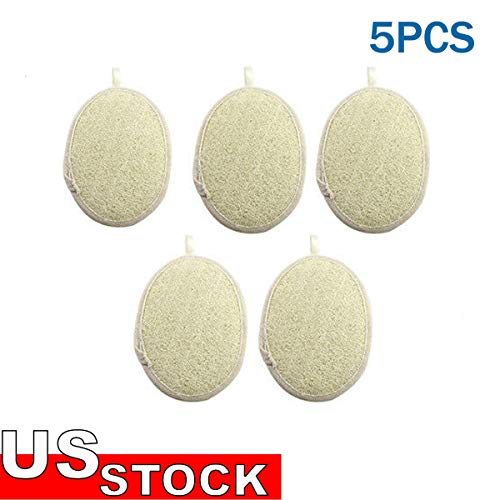 Natural Loofah Sponge Exfoliating, Bath Exfoliating Loofah Pads Natural Luffa...