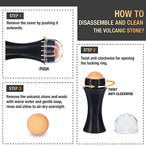 Oil Absorbing Volcanic Roller,oil control anytime and anywhere, for Facial Oi...