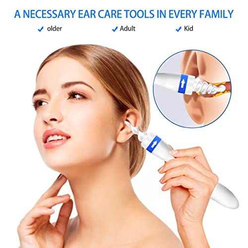 Q-Grips Ear Wax Removal Ear Wax Remover Ear Cleaner, Silicone Soft Spiral Ear...