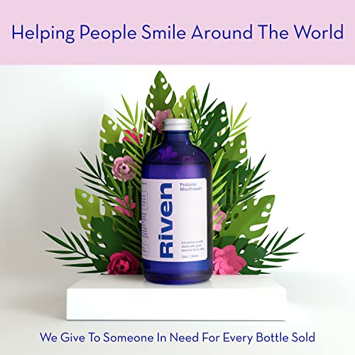 Riven - Probiotic Mouthwash | Cool Mint Anti-Cavity Dry Mouth Plaque Remover,...