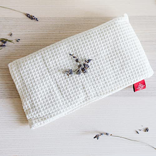 SAREDO Eye Pillow - Weighted Eye Mask with Cotton Cover, Lavender Buds, Flax ...