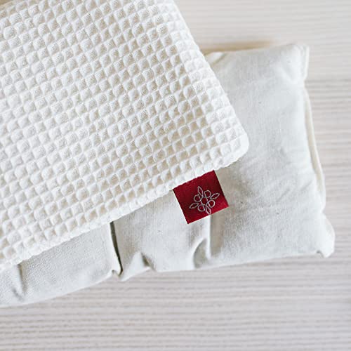 SAREDO Eye Pillow - Weighted Eye Mask with Cotton Cover, Lavender Buds, Flax ...