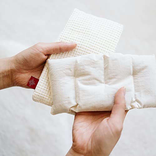 SAREDO Eye Pillow - Weighted Eye Mask with Cotton Cover, Lavender Buds, Flax ...