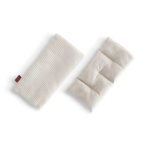 SAREDO Eye Pillow - Weighted Eye Mask with Cotton Cover, Lavender Buds, Flax ...