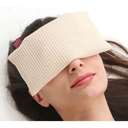 SAREDO Eye Pillow - Weighted Eye Mask with Cotton Cover, Lavender Buds, Flax ...