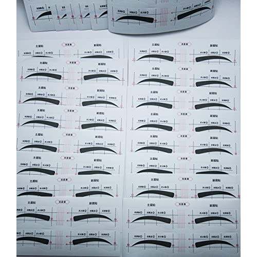 SELF Adhesive Eyebrows Stencil - 26 pcs Pads x 2 Eyebrows Stencil on Every pa...