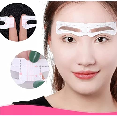 SELF Adhesive Eyebrows Stencil - 26 pcs Pads x 2 Eyebrows Stencil on Every pa...