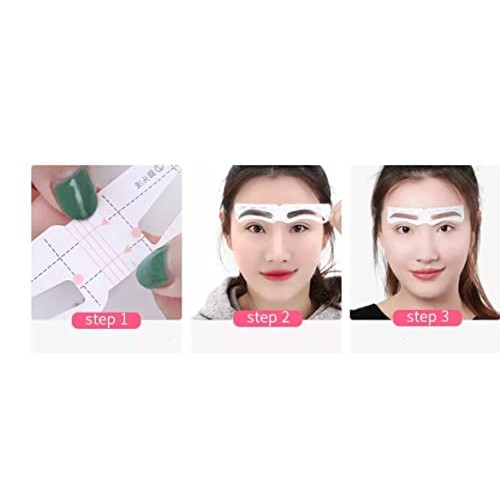 SELF Adhesive Eyebrows Stencil - 26 pcs Pads x 2 Eyebrows Stencil on Every pa...