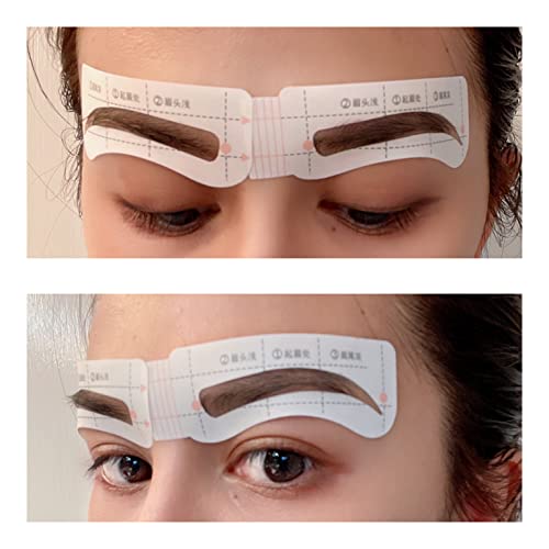 SELF Adhesive Eyebrows Stencil - 26 pcs Pads x 2 Eyebrows Stencil on Every pa...