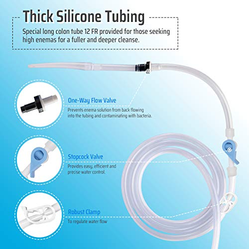 Silicone Enema Kit | Clear Non-Toxic Bag | Reusable Coffee and Water Colon Cl...