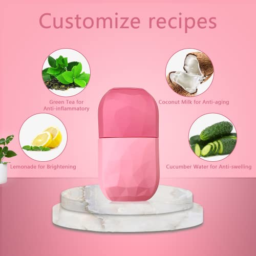 Upgraded Ice Roller for Face and Eye, Silicone Face Ice Mold Gua Sha Face Ice...