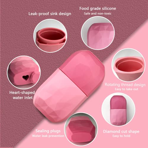 Upgraded Ice Roller for Face and Eye, Silicone Face Ice Mold Gua Sha Face Ice...