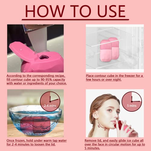 Upgraded Ice Roller for Face and Eye, Silicone Face Ice Mold Gua Sha Face Ice...