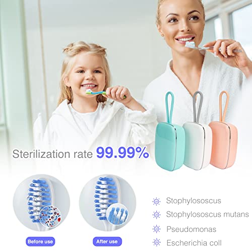 UV Toothbrush Sanitizer Case with Built-in Fan, Rechargeable Mini Toothbrush ...