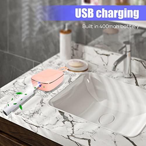 UV Toothbrush Sanitizer Case with Built-in Fan, Rechargeable Mini Toothbrush ...