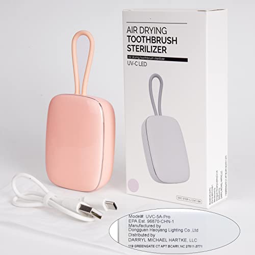 UV Toothbrush Sanitizer Case with Built-in Fan, Rechargeable Mini Toothbrush ...