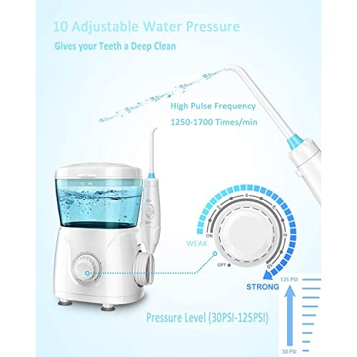 Water Dental Flosser, Oral Irrigator for Teeth/Braces,10 Pressure Levels Wate...