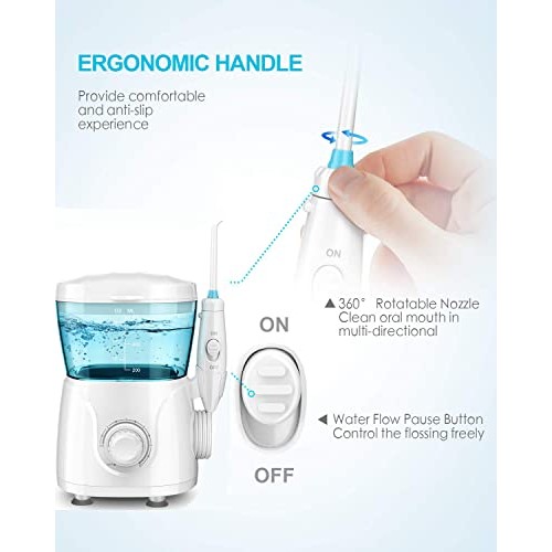 Water Dental Flosser, Oral Irrigator for Teeth/Braces,10 Pressure Levels Wate...