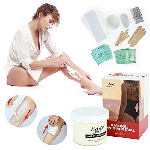 Waxing Kit Sugar Wax Set,100% Natural Hair Remover Soft Sugar Paste For All S...