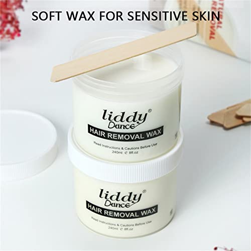 Waxing Kit Sugar Wax Set,100% Natural Hair Remover Soft Sugar Paste For All S...