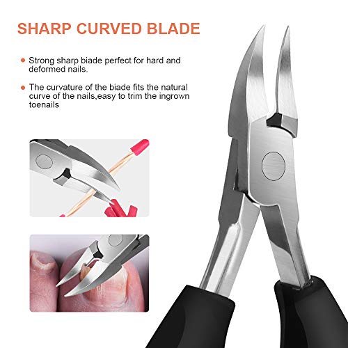 Toenail Clippers, Toenails Trimmer for Ingrown or Thick Nails, Easy Grip Hand...