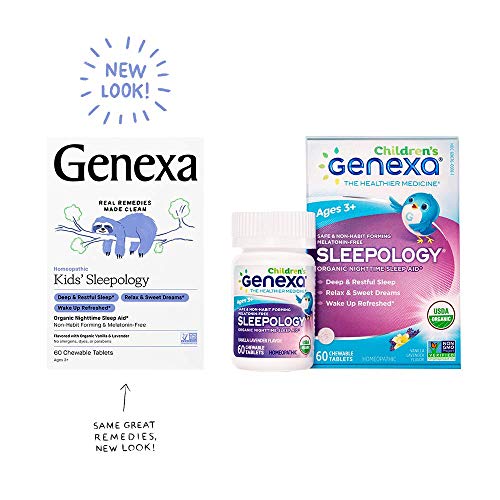Genexa Sleepology for Children – 60 Tablets | Certified Organic & Non-GMO, Me...