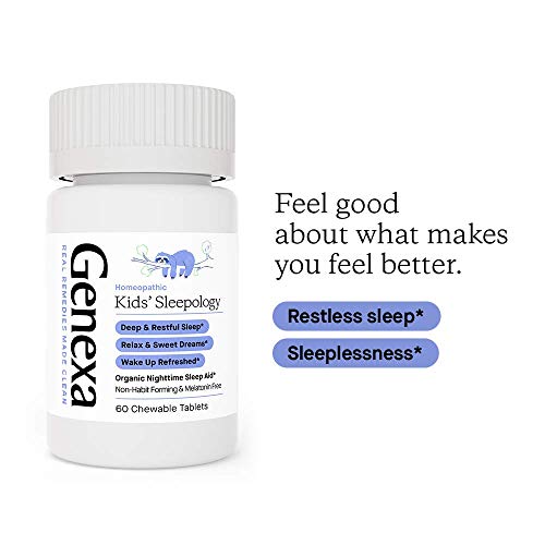 Genexa Sleepology for Children – 60 Tablets | Certified Organic & Non-GMO, Me...