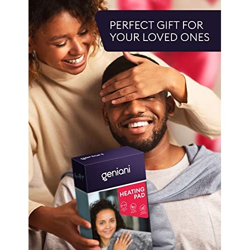 GENIANI Extra Large Electric Heating Pad for Back Pain and Cramps Relief - Au...