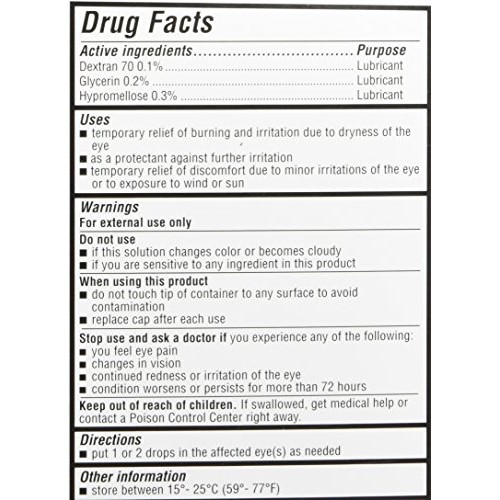 GenTeal Tears Lubricant Eye Drops, Moderate Liquid Drops, Twin Pack (Each 2 C...