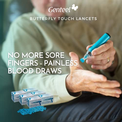 Genteel | Butterfly Touch Lancets | Polished | Smooth & Pain Free | Stainless...